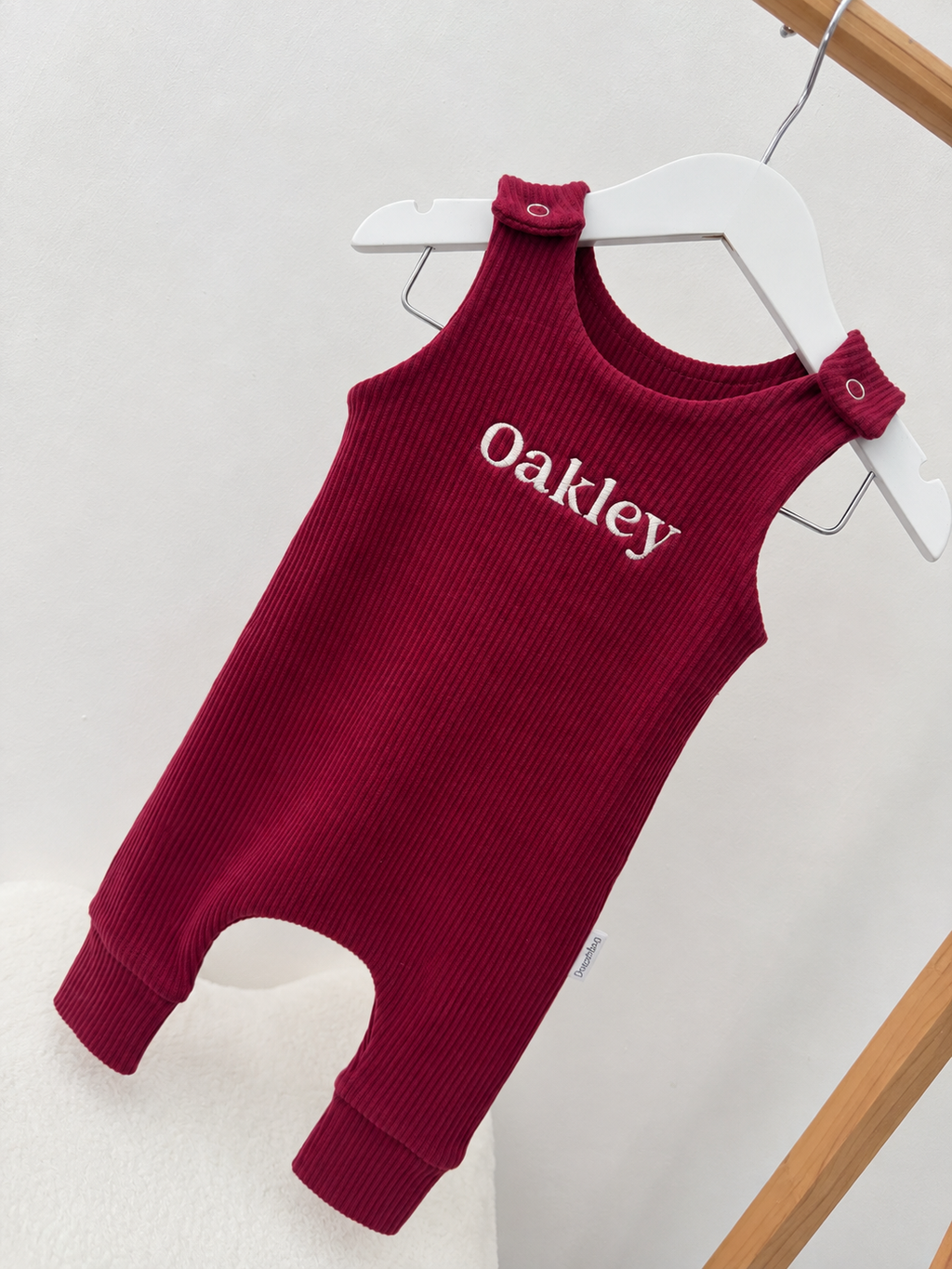 Ribbed Dungaree Rompers