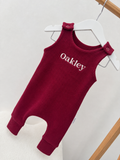 Ribbed Dungaree Rompers
