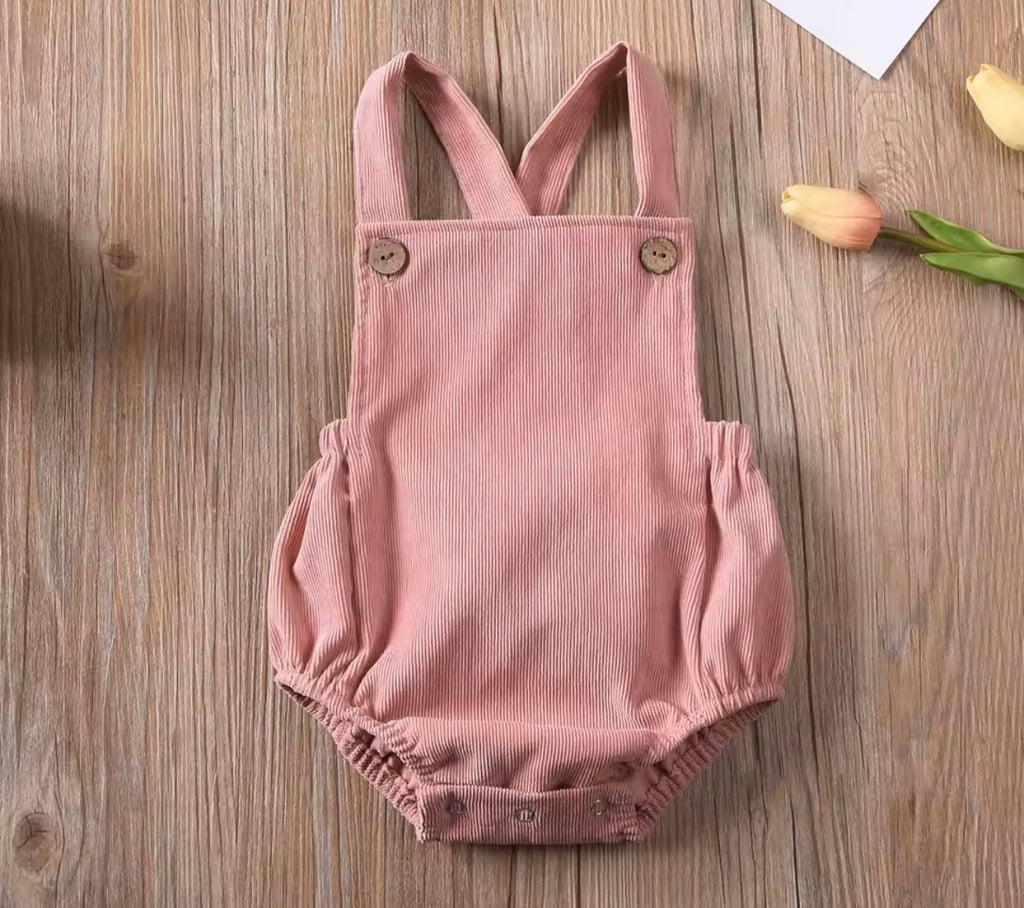 Teddy and Balloon Ribbed Romper