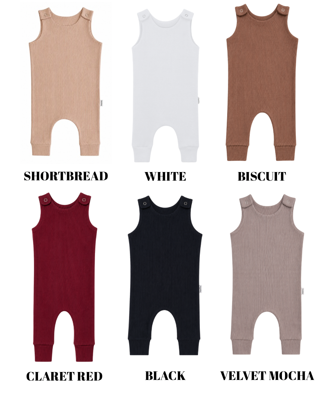 Ribbed Dungaree Rompers